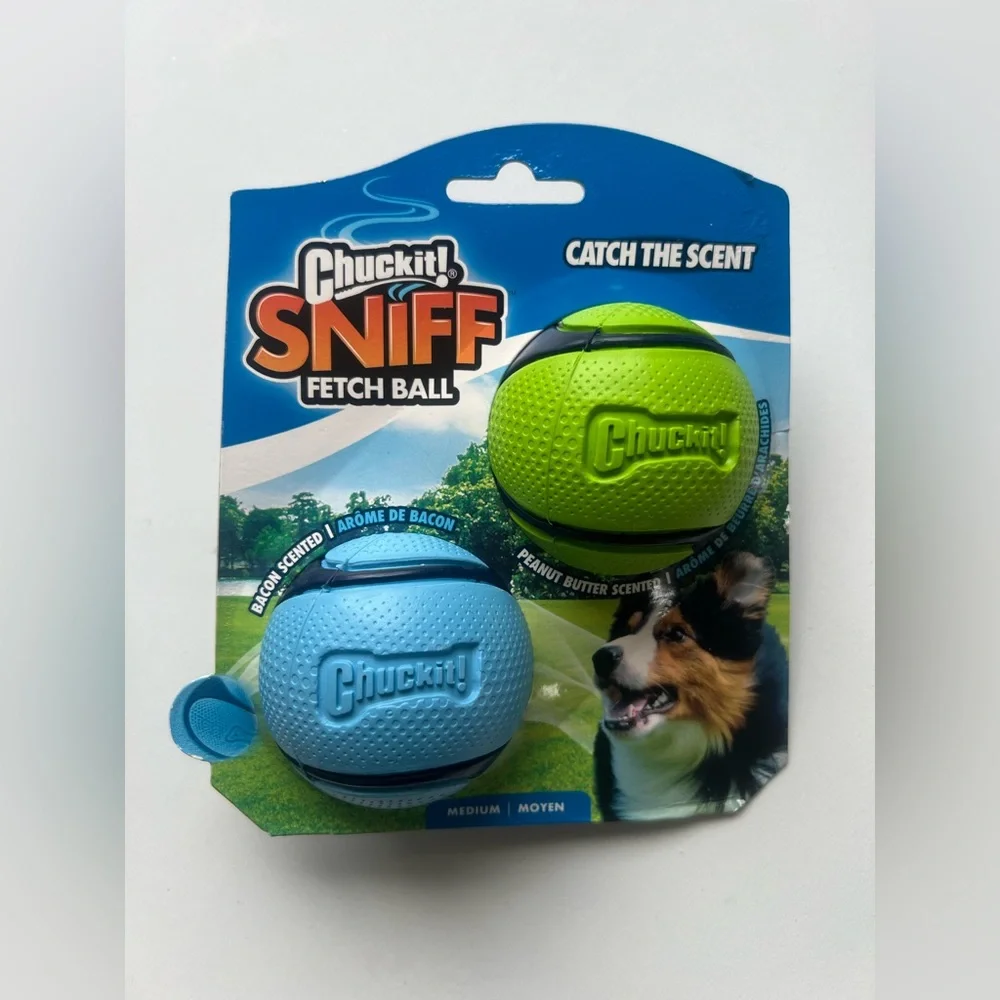 Chuckit! Sniff Fetch Ball Dog Toy - 2pk